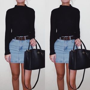 Black Mock Neck Sweater